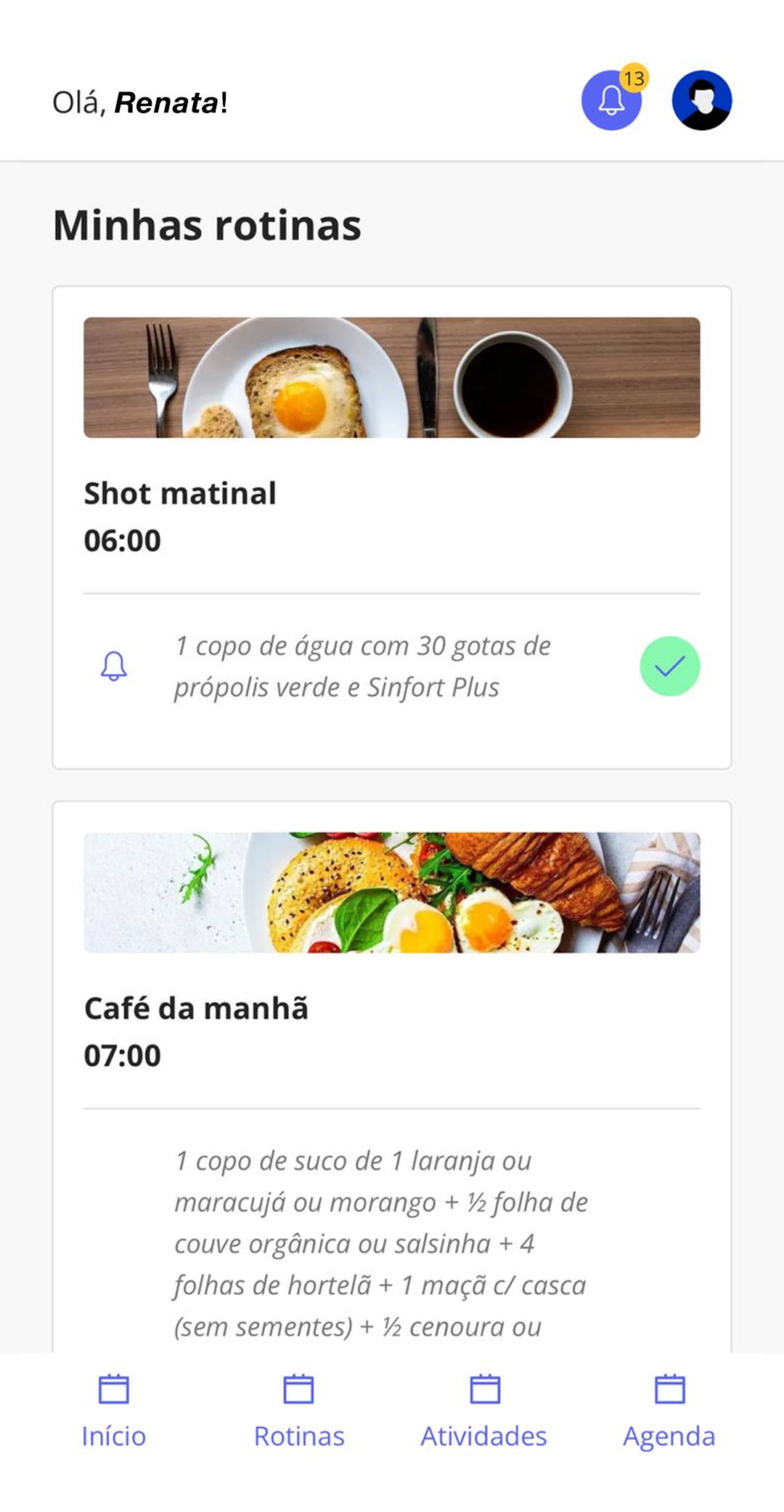 Pagina Rotinas